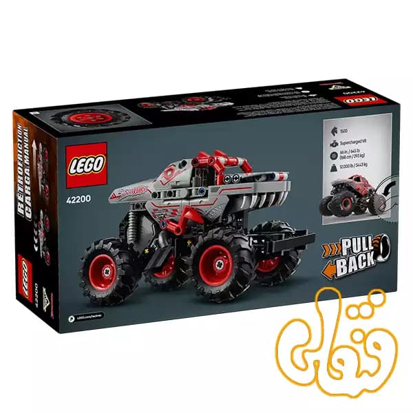 ساختنی لگو تکنیک ماشین عقب کش مانستر جم™ تاندرروآروس™ Monster Jam™ ThunderROARus™ 42200 — تصویر ۵