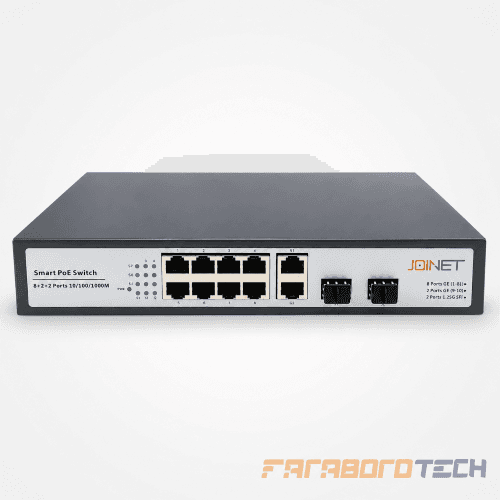 سوئیچ شبکه 8 پورت PoE گیگ جوینت مدل JN-8022GS
