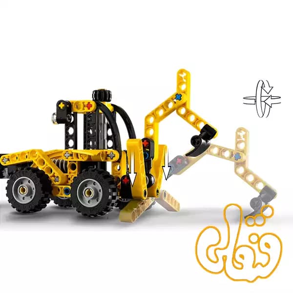 ساختنی لگو تکنیک لودر بکهو Backhoe Loader 42197 — تصویر ۶