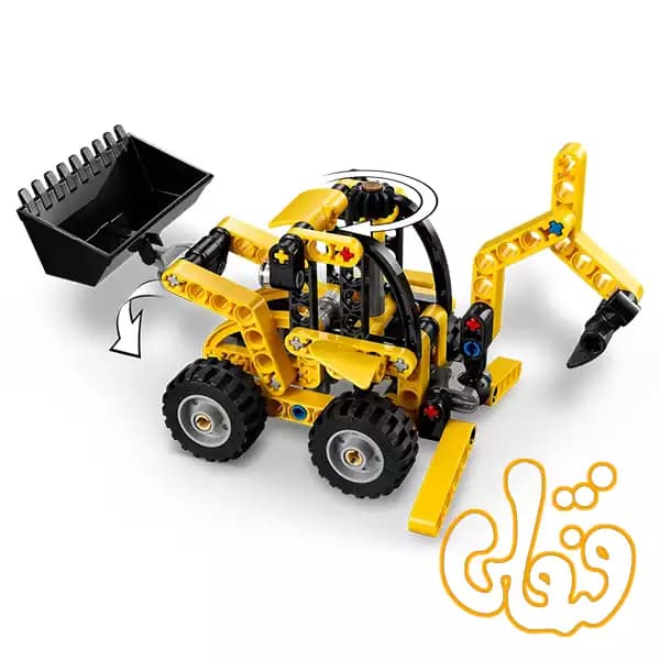 ساختنی لگو تکنیک لودر بکهو Backhoe Loader 42197 — تصویر ۷