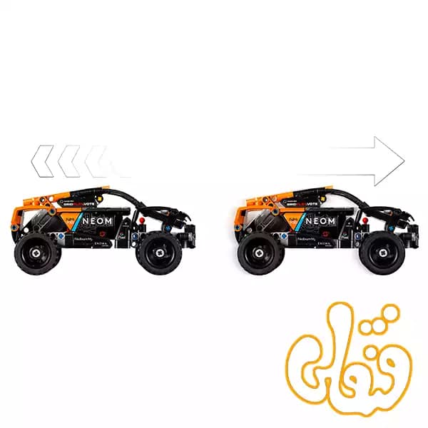 ساختنی لگو تکنیک ماشین مسابقه‌ای نئوم مکلارن اکستریم ای NEOM McLaren Extreme E Race Car 42166 — تصویر ۳
