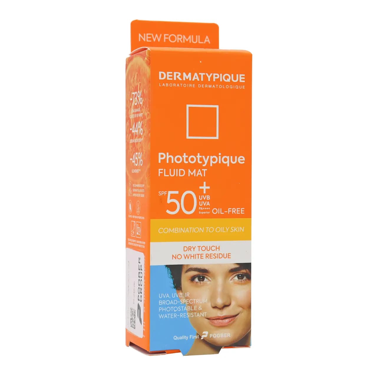 فلوئید ضد آفتاب بی رنگ پوست چرب درماتیپیک SPF50