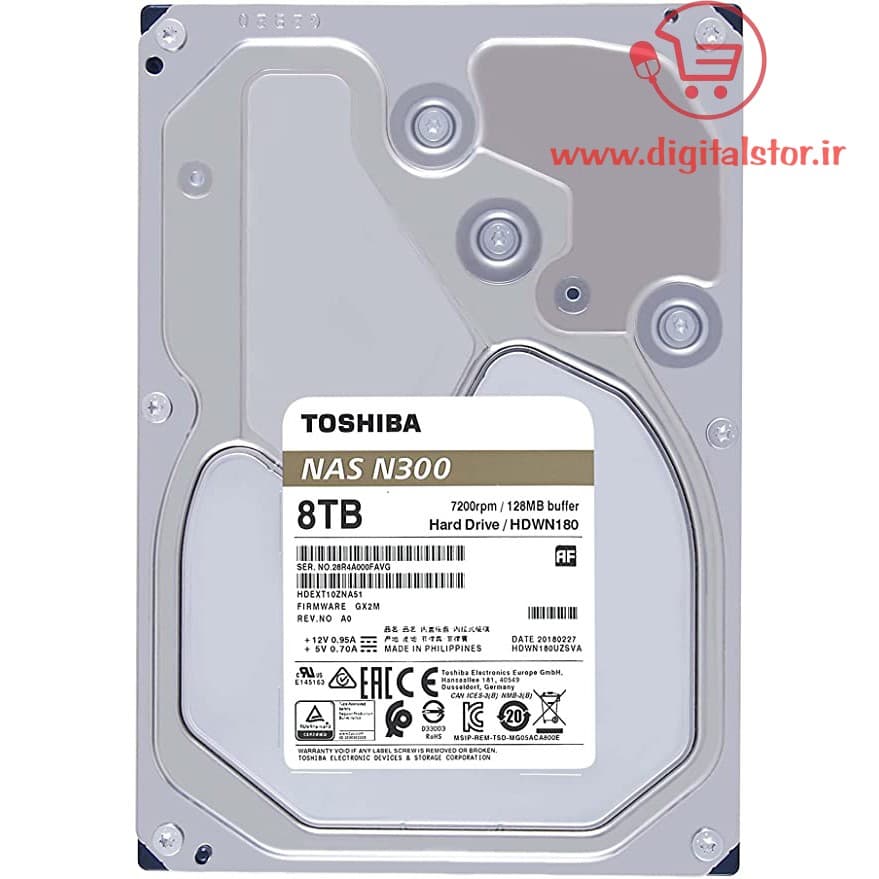 هارددیسک اینترنال توشیبا مدل N300 ظرفیت 8 ترابایت — تصویر ۴