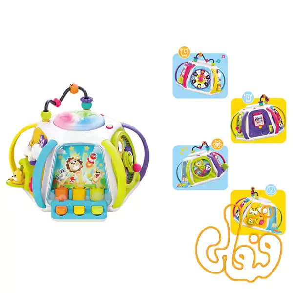 مکعب آموزشی مونتهسوری موزیکال هولی تویز Montessori Early Learning Busy Cube HE8971 — تصویر ۴