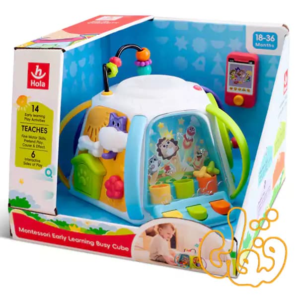 مکعب آموزشی مونته‌سوری موزیکال هولی تویز Montessori Early Learning Busy Cube HE8971