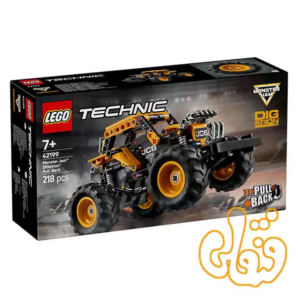 ساختنی لگو تکنیک ماشین عقب کش دیگاترون مانستر جم Monster Jam™ DIGatron™ Pull-Back 42199