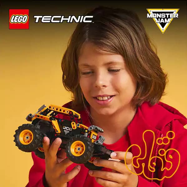 ساختنی لگو تکنیک ماشین عقب کش دیگاترون مانستر جم Monster Jam™ DIGatron™ Pull-Back 42199 — تصویر ۷