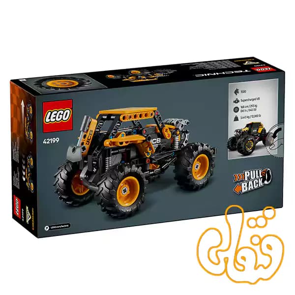 ساختنی لگو تکنیک ماشین عقب کش دیگاترون مانستر جم Monster Jam™ DIGatron™ Pull-Back 42199 — تصویر ۵
