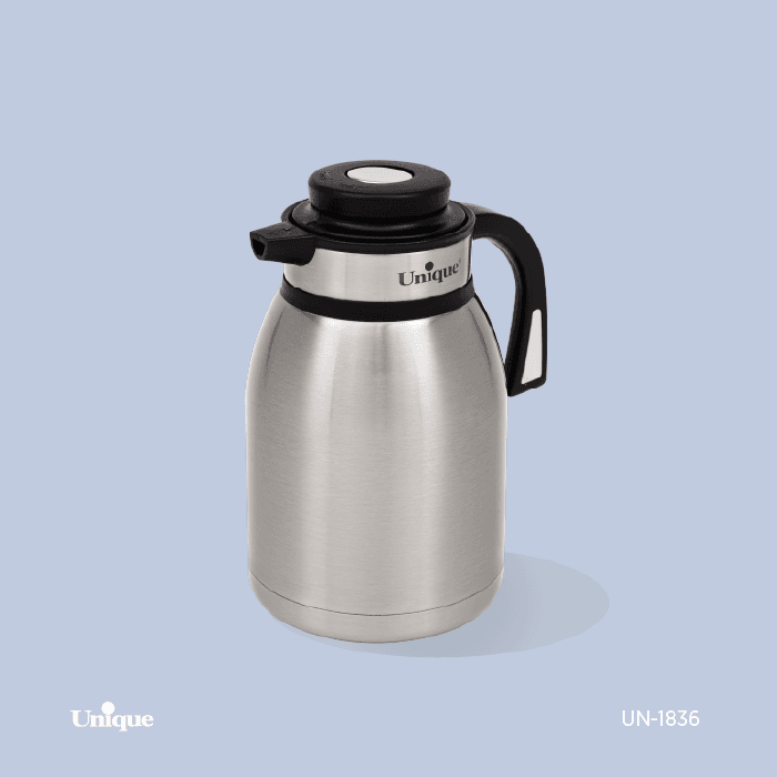 فلاکس 1.5 لیتر استیل دکمه وسط یونیک مدل UN-1836 — تصویر ۲