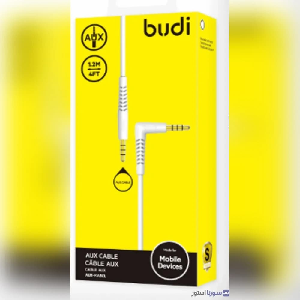 کابل AUX Budi DC150X9012 | کابل صوتی 3.5mm با گارانتی 18 ماه شرکتی (6 ماه تعویض) — تصویر ۲