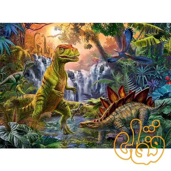 پازل 100 قطعه برکه دایناسور رونزبرگر Dinosaur Oasis 12888 — تصویر ۲