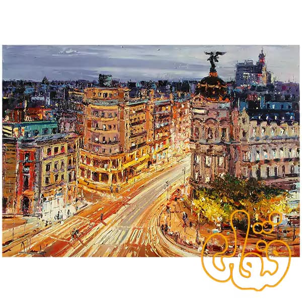 پازل 1000 قطعه رونزبرگر نقاشی خیابان گرند مادرید Painting of Madrid, Grand Street 12000609 — تصویر ۲