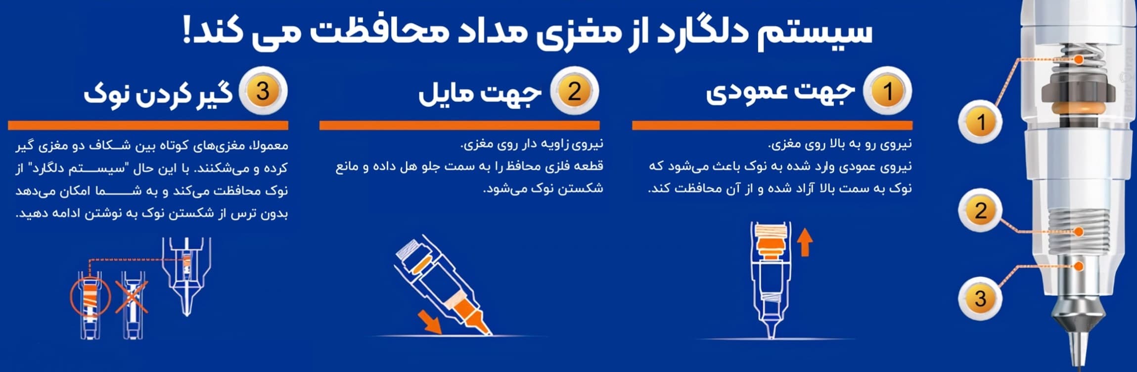 مداد فشاری دلگارد زبرا Delguard zebra — تصویر ۴