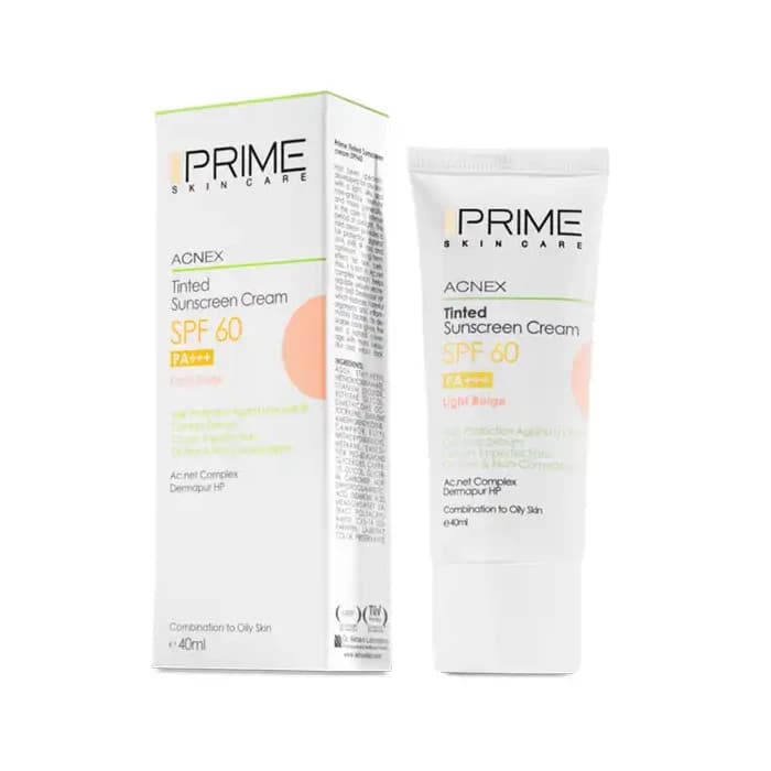 کرم ضد آفتاب پرایم SPF60 بژ روشن Prime Acnex