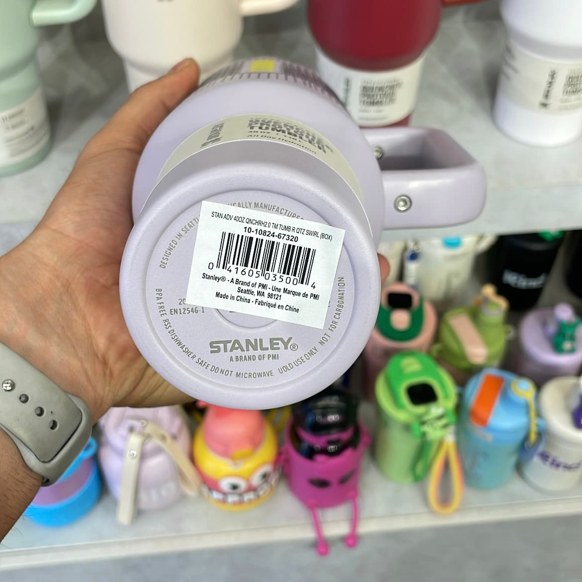 تراول ماگ استنلی رنگ Purple Dust Hypergrip ضد نشت اورجینال — تصویر ۳
