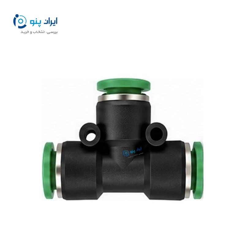 سه‌راهی T پنوماتیک شیلنگ ۱۰ میلی‌متر ایرسان Airsun مدل PE 10