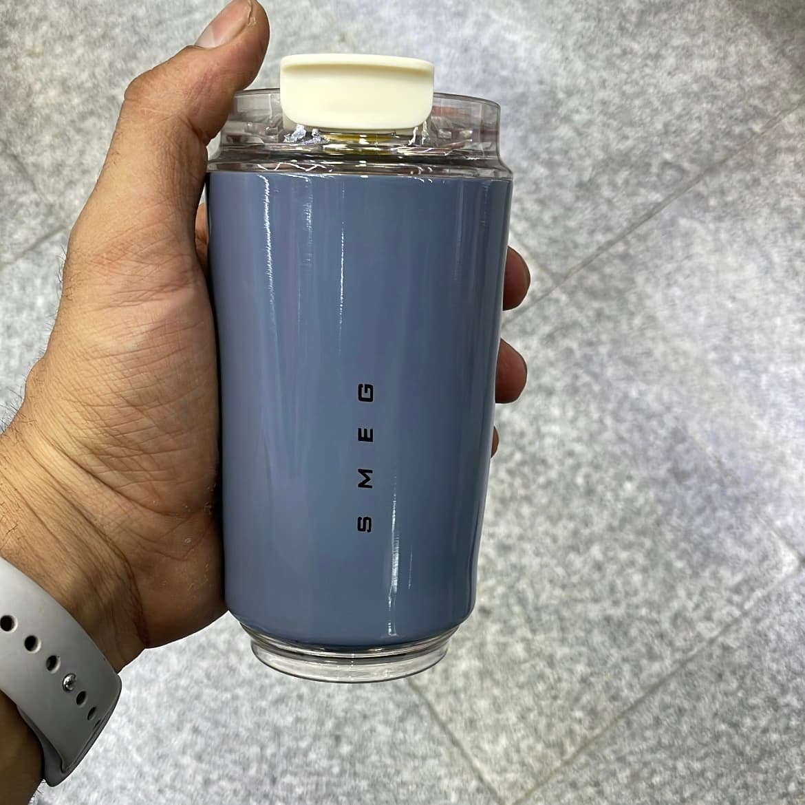 تراول ماگ اسمگ طوسی مدل Wall Mug | ظرفیت ۳۲۰ میلی‌لیتر