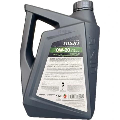 روغن موتور GreenTECH+ 0W-20 SP آیسین (AISIN) مدل تمام سنتتیک – حجم 4 لیتر — تصویر ۲