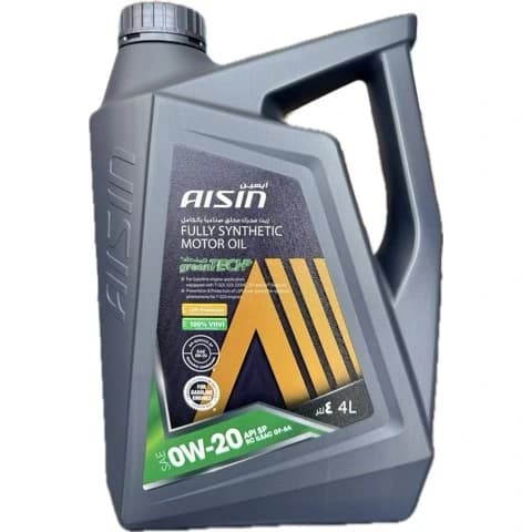 روغن موتور GreenTECH+ 0W-20 SP آیسین (AISIN) مدل تمام سنتتیک – حجم 4 لیتر