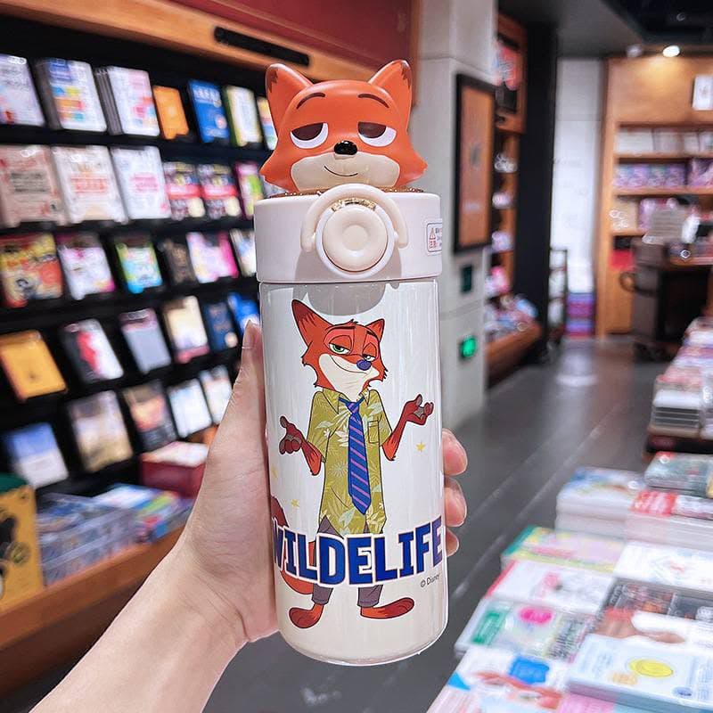 قمقمه استیل نی‌دار دیزنی Zootopia مدل نیک وایلد اورجینال ۴۵۰ میلی‌لیتری — تصویر ۵