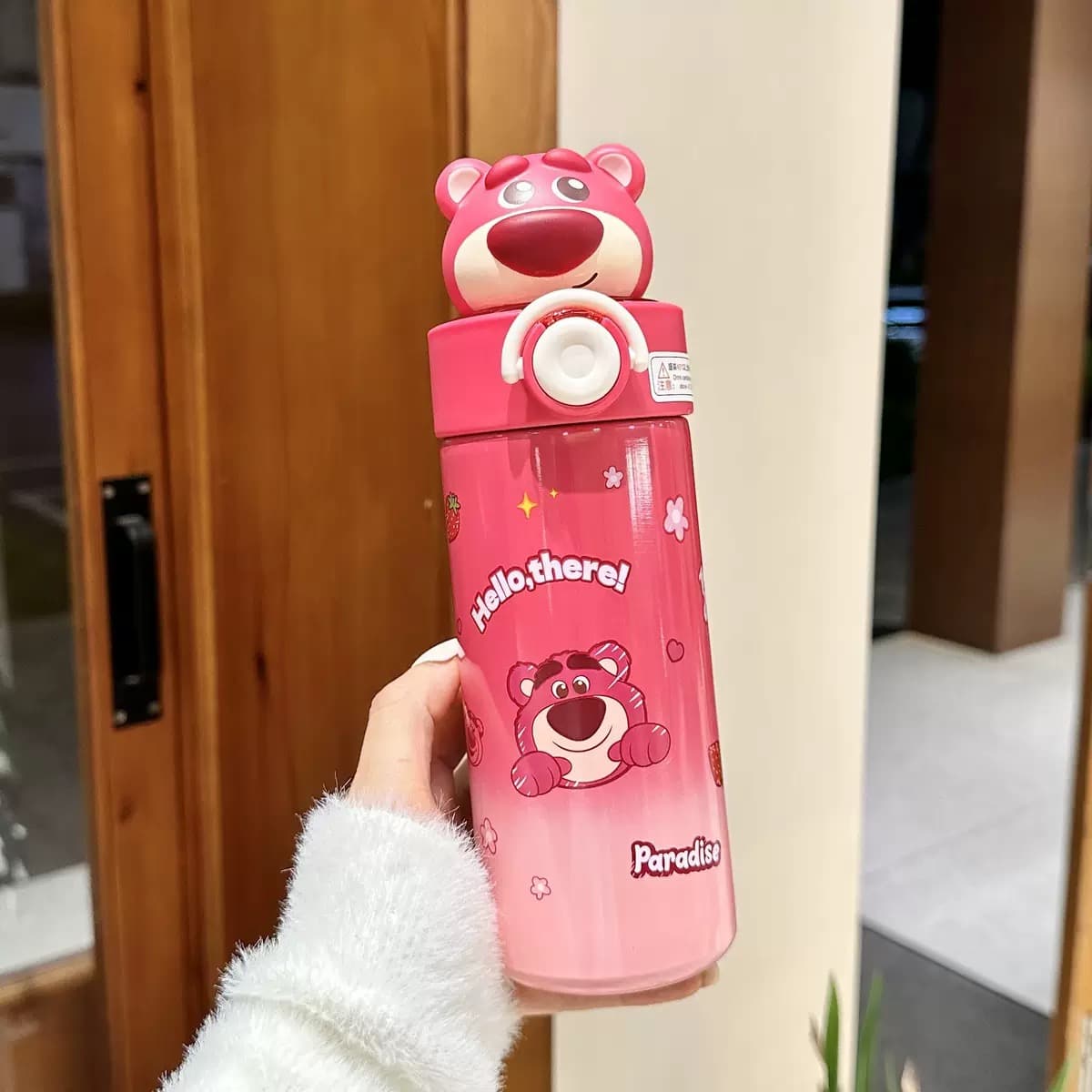 قمقمه استیل نی‌دار دیزنی لوتسو Lotso اورجینال ۴۵۰ میلی‌لیتری — تصویر ۲
