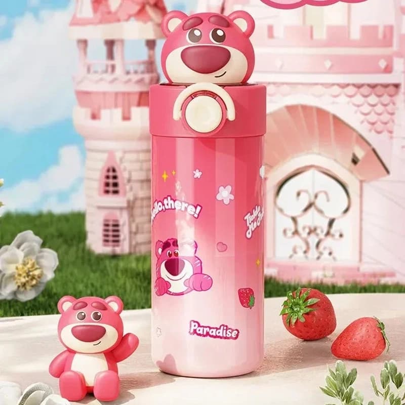 قمقمه استیل نی‌دار دیزنی لوتسو Lotso اورجینال ۴۵۰ میلی‌لیتری — تصویر ۷