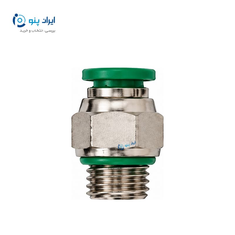 اتصال مستقیم پنوماتیک رزوه ۱/۲ به شیلنگ ۸ میلیمتر ایرسان Airsun مدل PC 1/2-8