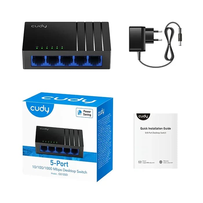 سوئیچ 5 پورت گیگابیتی و دسکتاپ کودی مدل GS105D — تصویر ۲