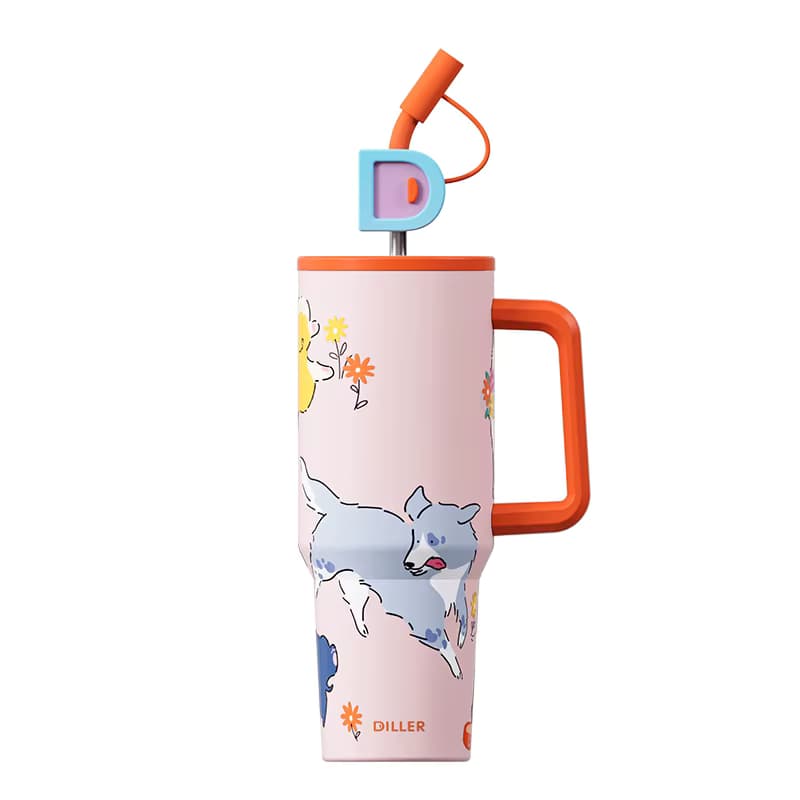 تراول ماگ دیلر دسته‌دار ۱۲۰۰ میل طرح کارتونی | Cartoon Design Diller mug — تصویر ۴