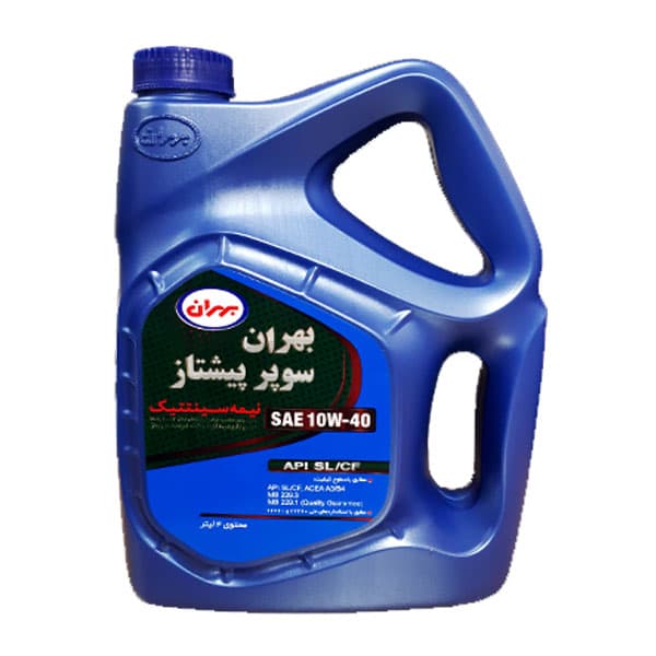 روغن موتور سوپر پیشتاز SL/CF 10w40 نیمه سنتتیک بهران 4 لیتر