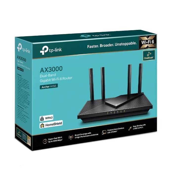 روتر بی سیم و دوباند AX3000 تی پی لینک مدل Archer AX55 — تصویر ۲
