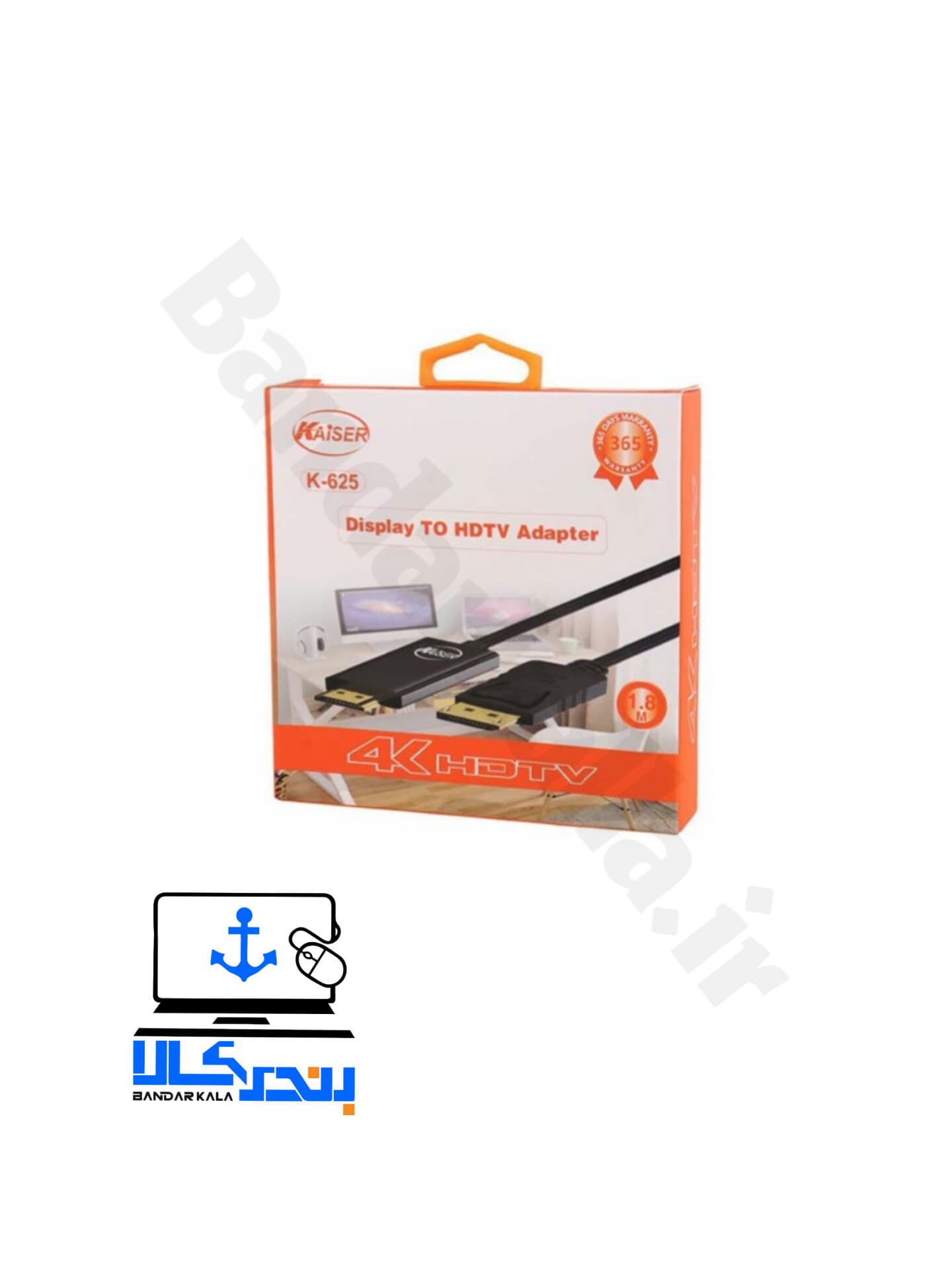 کابل DISPLAY به HDMI برند KAISER 4K — تصویر ۲