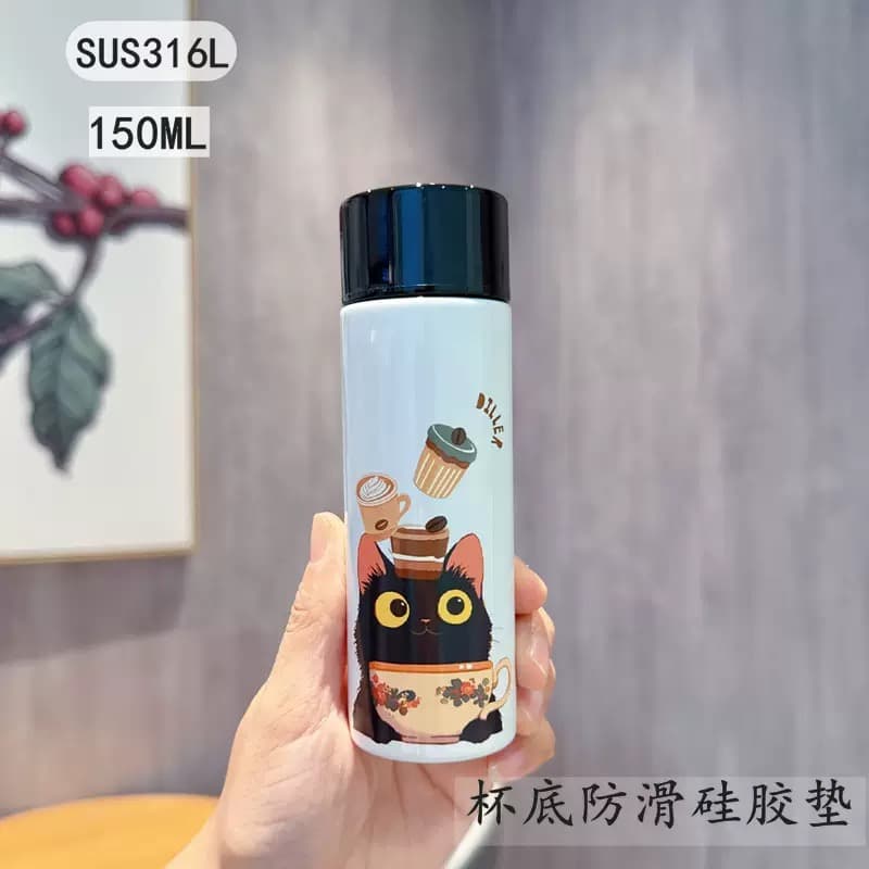 مینی فلاسک جیبی گربه دیلر ۱۵۰ میل | Diller Mini Tumbler Kitty Cat — تصویر ۸
