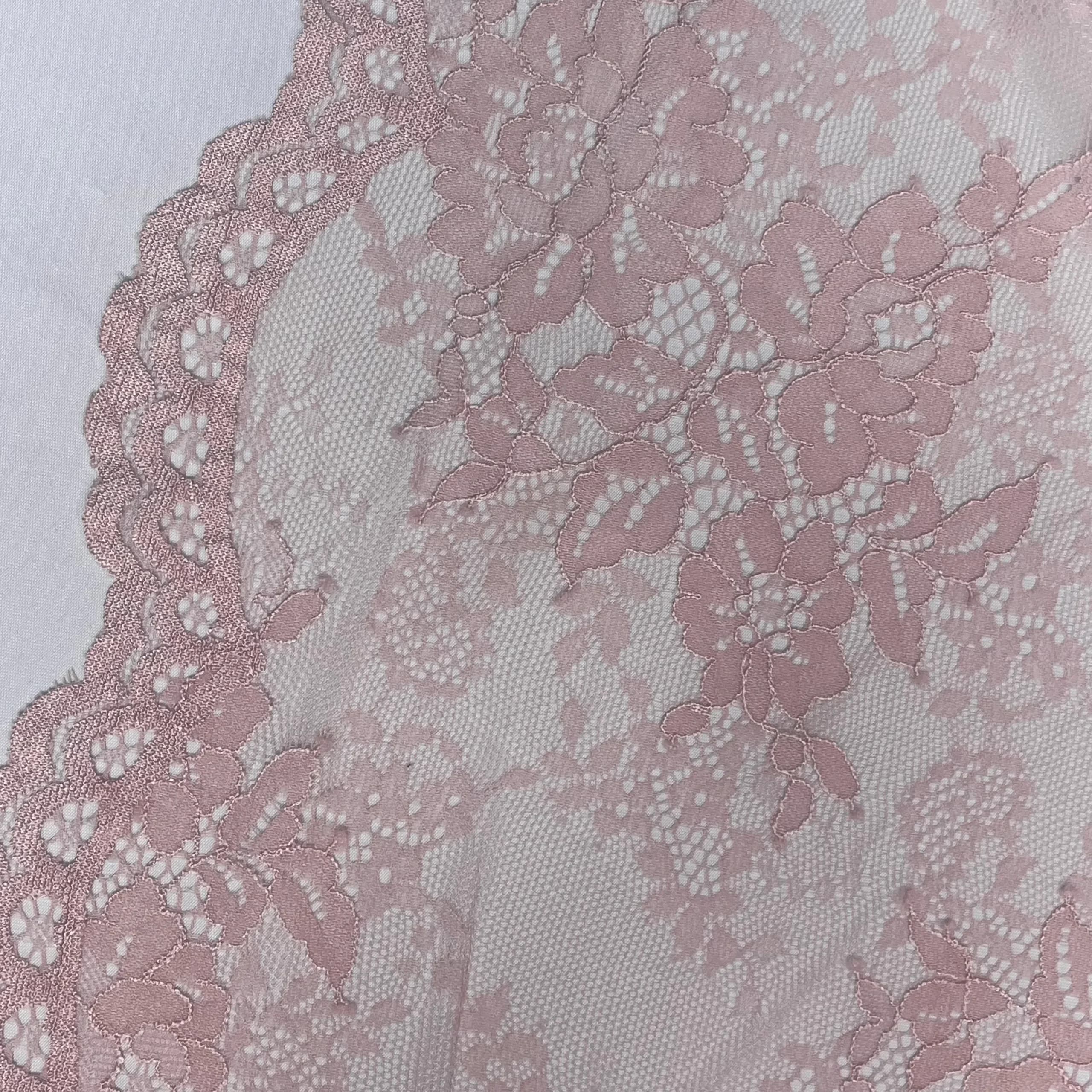 پارچه دانتل کش فرانسه صورتی