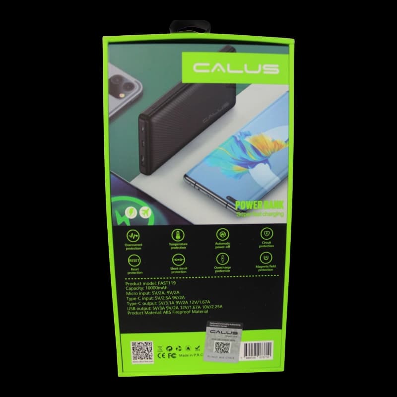 پاور بانک 10 هزار میلی آمپر ساعت CALUS Fast 119 — تصویر ۹