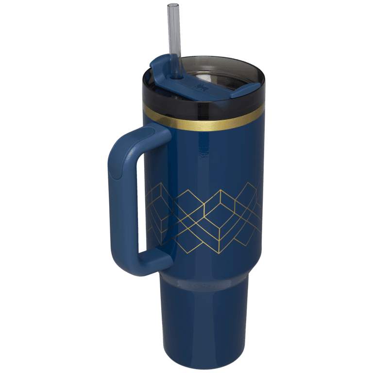 تراول ماگ استنلی دستهدار 1.18 لیتر طرحدار آبی NAVY BLUE — تصویر ۶