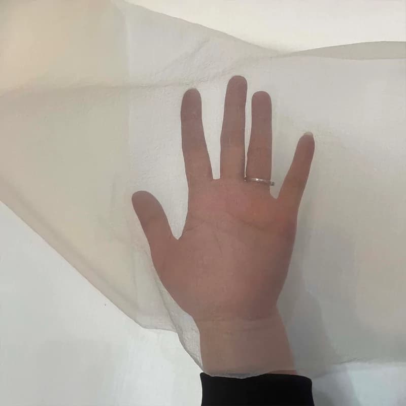 پارچه حریر اورگانزا کراش گلبهی — تصویر ۲