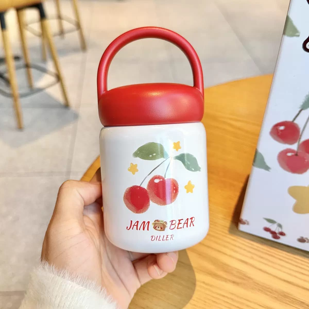 مینی فلاسک ۲۰۰ میل Diller طرح گیلاس JAM BEAR اورجینال — تصویر ۶
