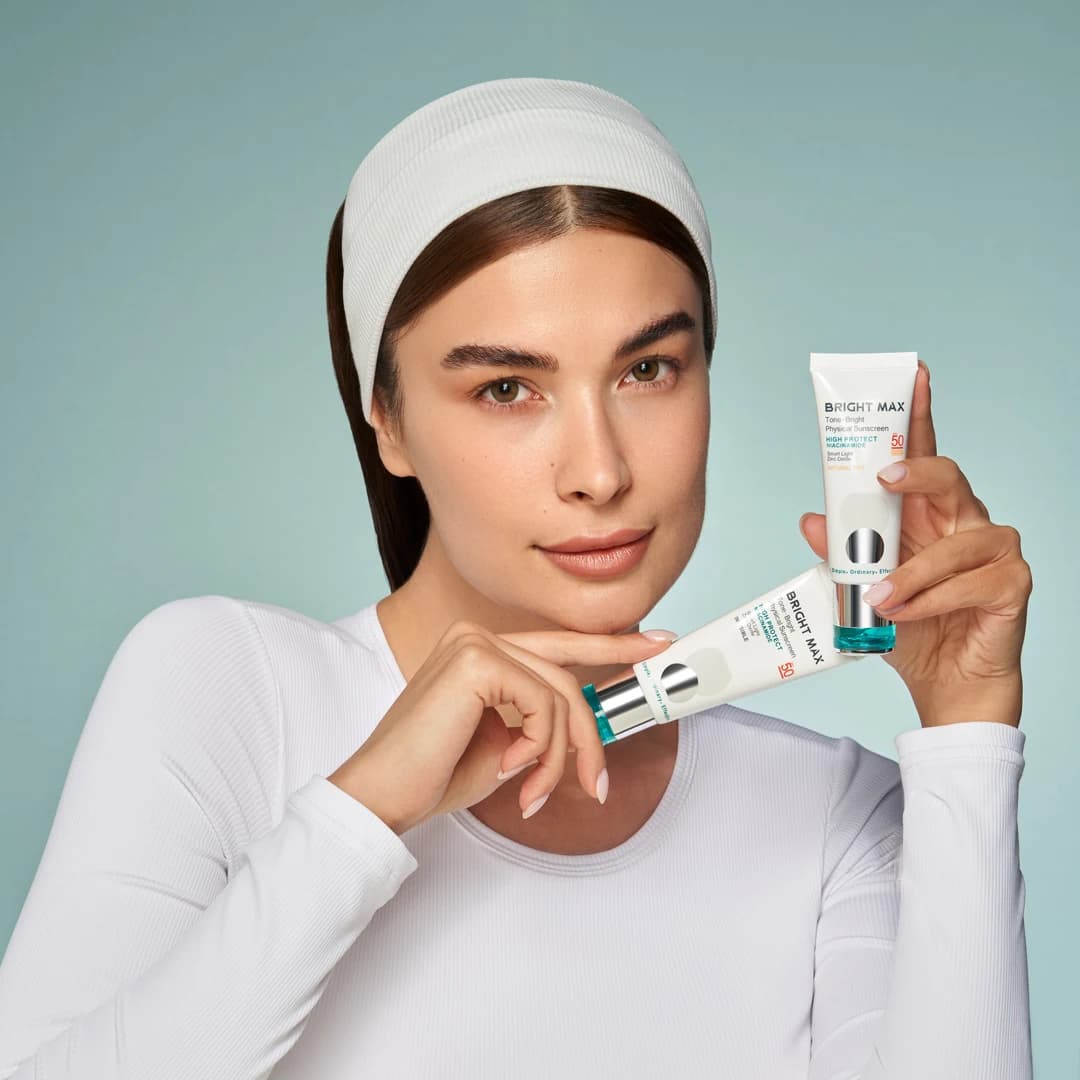 کرم ضد آفتاب برایت مکس مدل فیزیکال رنگی تن برایت SPF50 حجم 40 میل — تصویر ۲