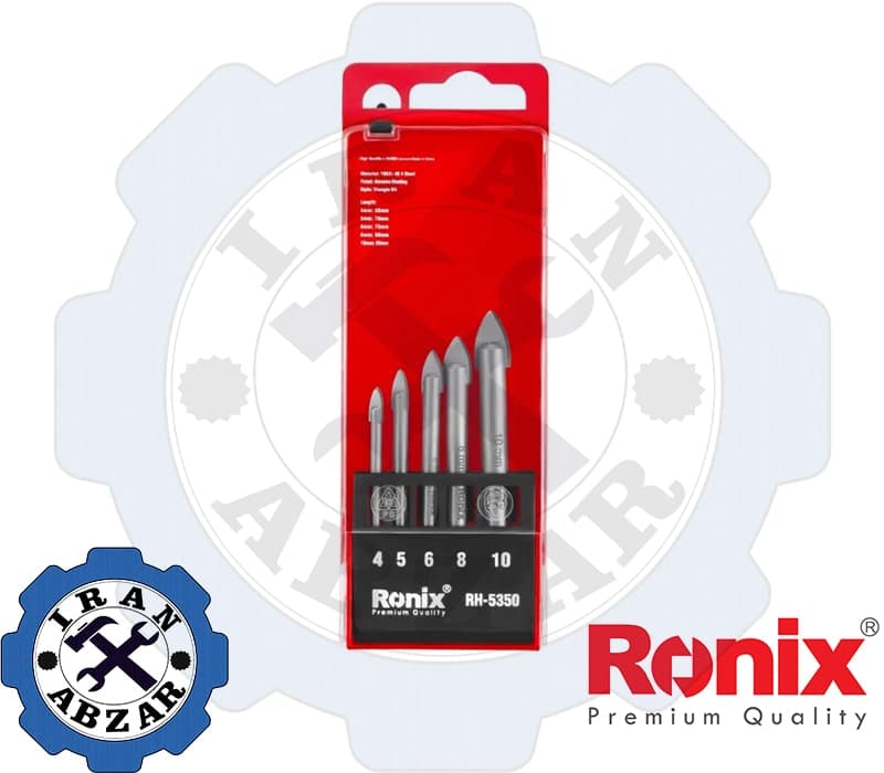 ست مته 5 عددی شیشه رونیکس RH-5350