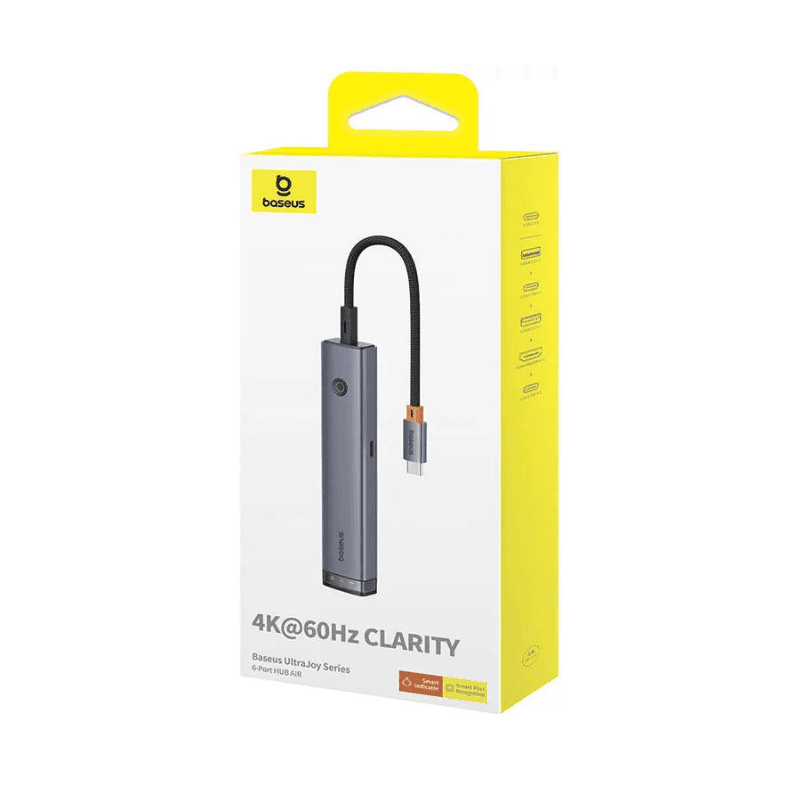 هاب 6 پورت Type-c بیسوس مدل UltraJoy Series 6-Port HUB AIR — تصویر ۴