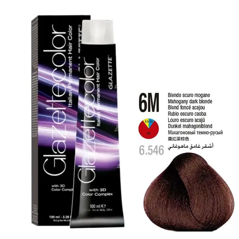 رنگ مو گلازت Glazette – سری ماهاگونی حجم ۱۰۰ میل — تصویر ۲