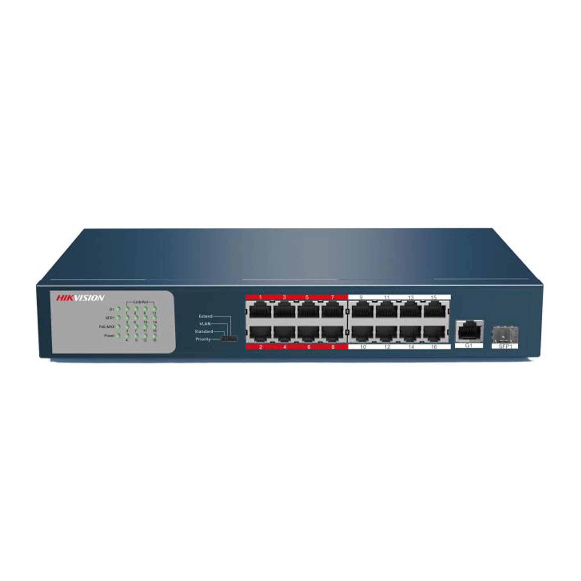 سوییچ شبکه 16 پورت PoE هایک ویژن DS-3E0318P-E/M — تصویر ۳
