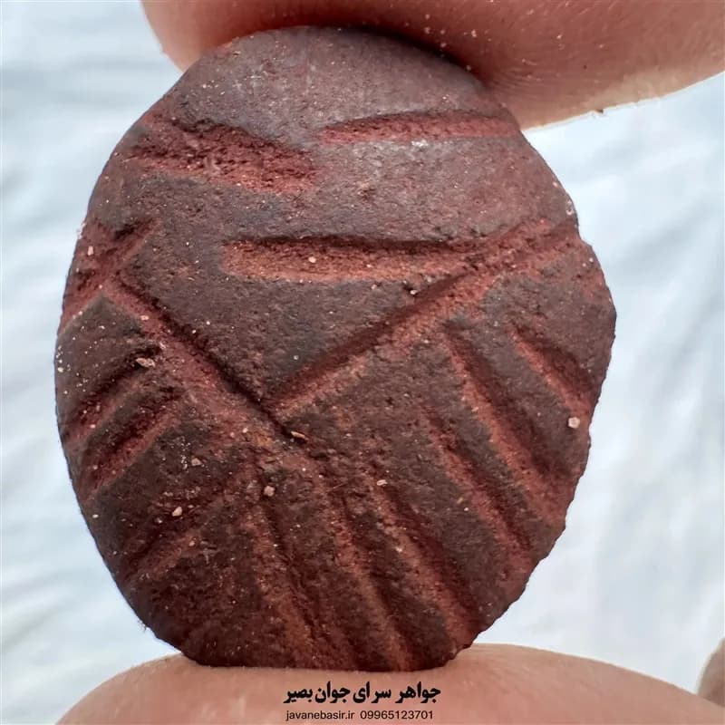 سنگ هبهاب طبیعی نقش‌دار با خطوط مورب کد 0047