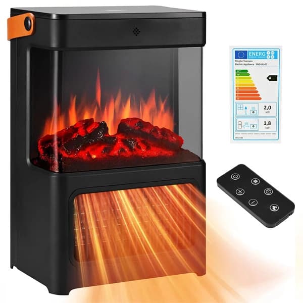 بخاری برقی طرح شومینه مدل YND-BL-02 — تصویر ۶