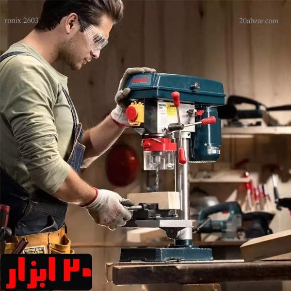 دریل برقی ستونی ۱۳ میلی متری ۳۵۰ وات رونیکس مدل ۲۶۰۳ — تصویر ۳