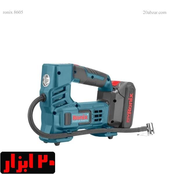 مینی کمپرسور دیجیتال شارژی 20 ولت رونیکس مدل 8605
