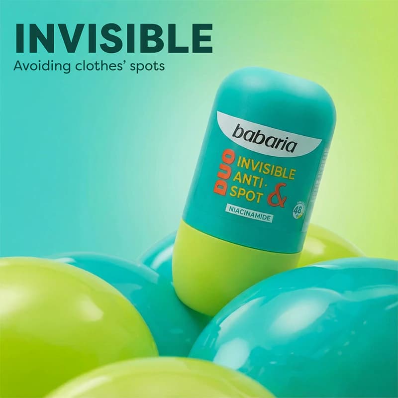 رول دئودورانت ضد لک باباریا INVISIBLE & ANTI SPOT حجم 50 میل — تصویر ۵