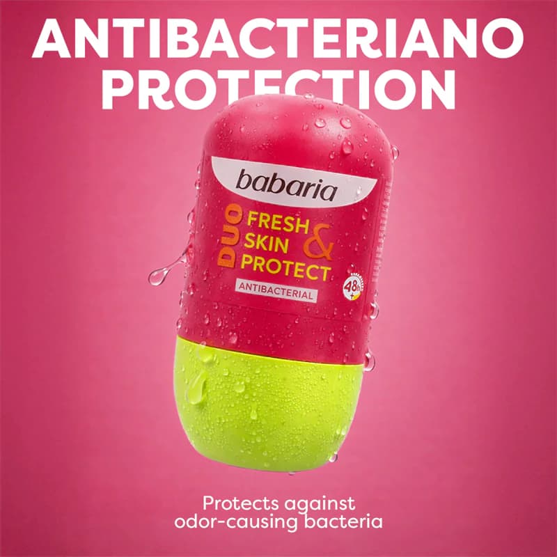 رول دئودورانت آنتی باکتریال باباریا FRESH & SKIN PROTECT حجم 50 میل — تصویر ۴