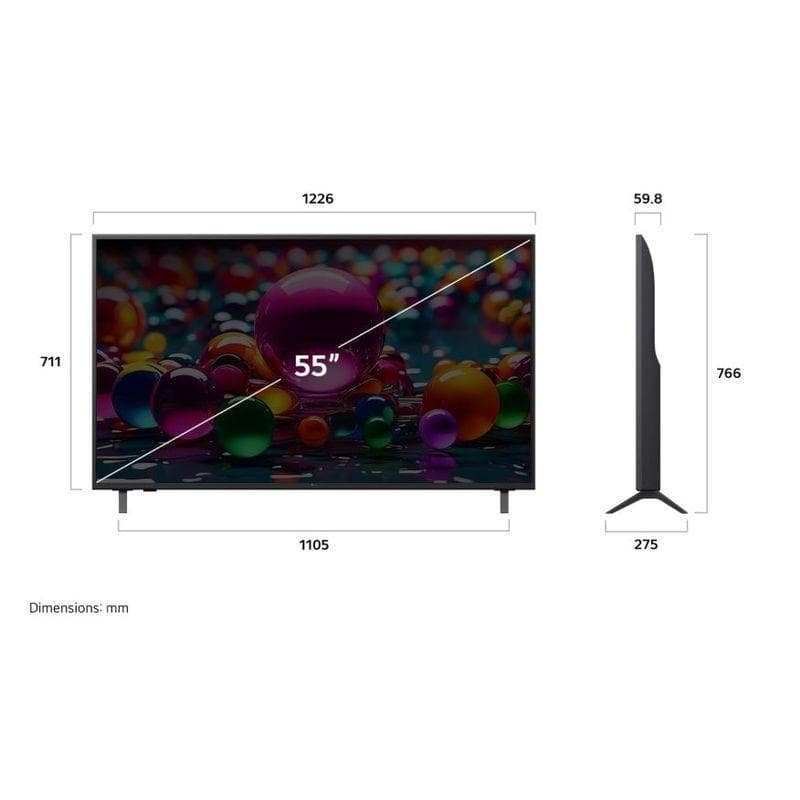 تلویزیون 55 اینچ ال جی اورجینال مدل UA85 55UA85006LA ساخت اندونزی 4K هوشمند (عمده و تک) — تصویر ۵